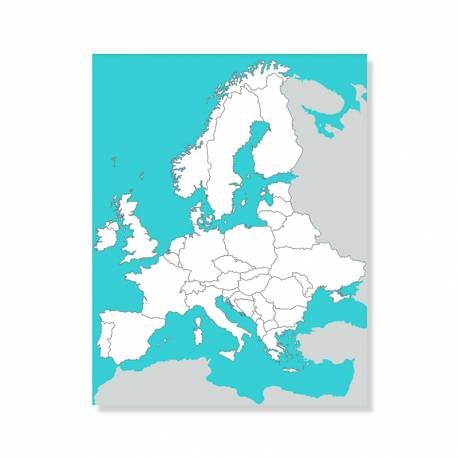 Mappa politica dell'Europa in tela