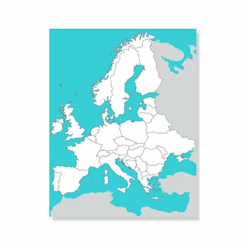 Mapa Político de Europa en lona Made in Spain Geografía