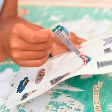 Gran póster de pegatinas - Monumentos del Mundo  Geografía