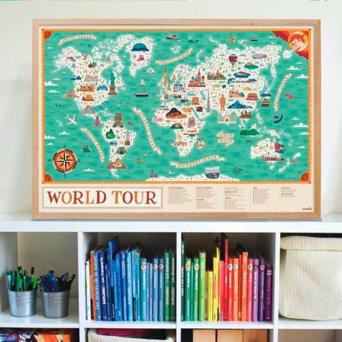 Grande poster di adesivi - Monumenti del Mondo