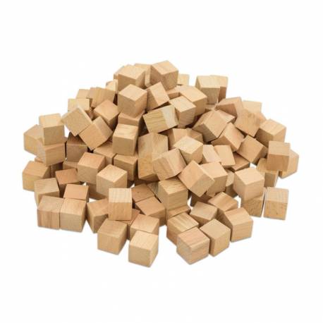 150 cubos en madera de 2 cm  Geometría y Álgebra
