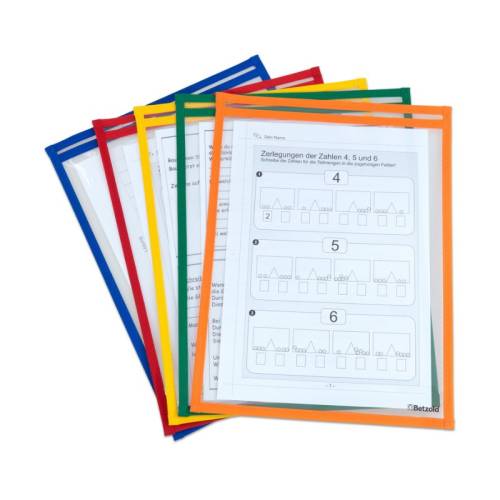 Pack 10 fundas DIN A4 para escribir y borrar  Papelería