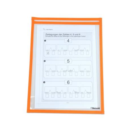 Pack 10 fundas DIN A4 para escribir y borrar  Papelería