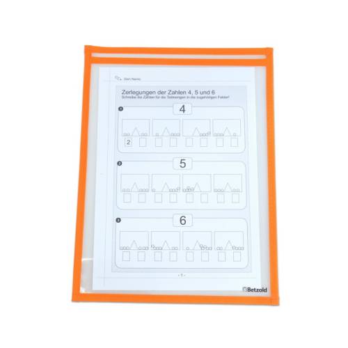 Pack 10 fundas DIN A4 para escribir y borrar  Papelería