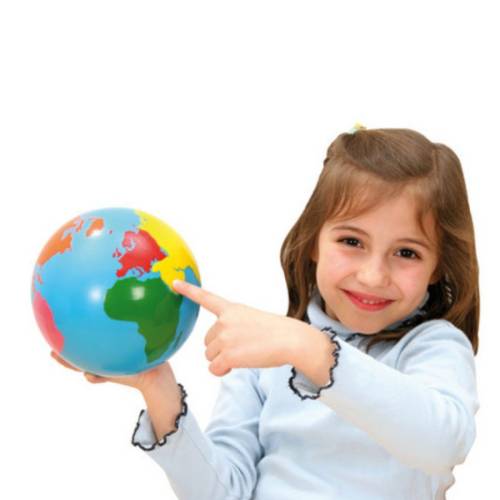 Globo continentes Montessori para todos Geografía