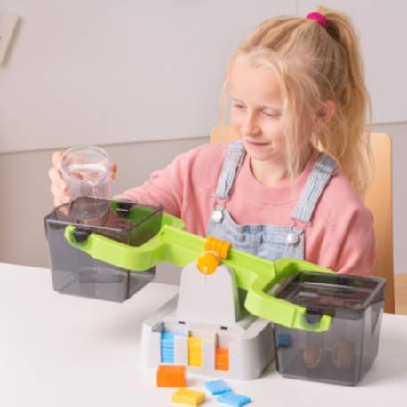 Balanza con pesas y cubetas Montessori para todos Física y Experimentos