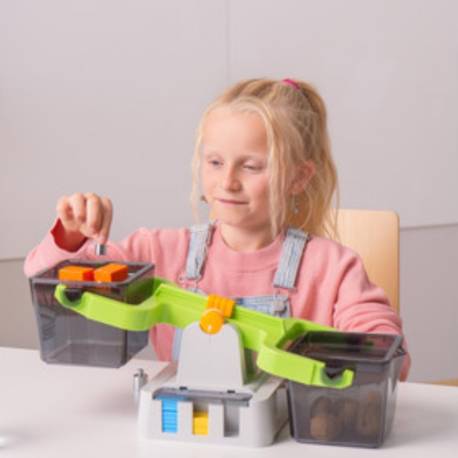Balanza con pesas y cubetas Montessori para todos Física y Experimentos