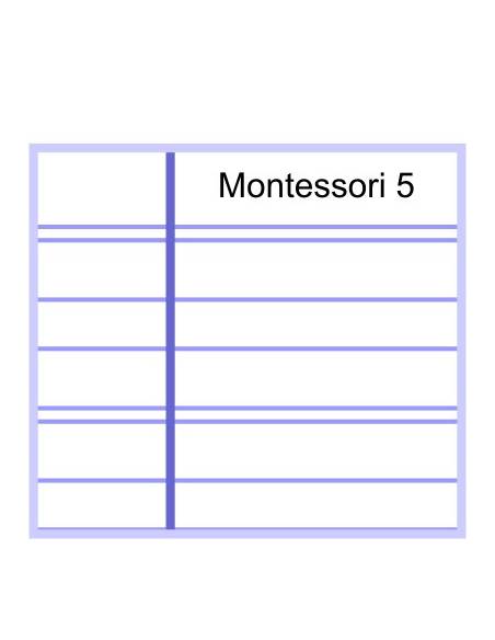 Recambio Pauta Montesori 5 Cuartilla 100 hojas 70 gr  Papelería