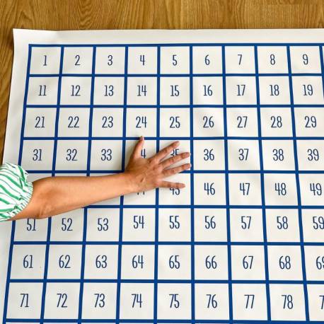 Lona del 100 gigante (suelo) Made in Spain Sumar y Restar