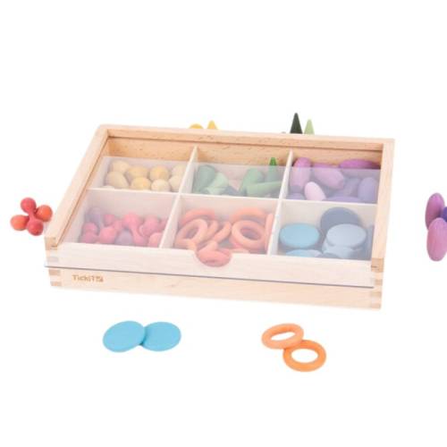 Piezas sueltas para mandalas con bandeja de 6 departamentos Commotion Mini mundos