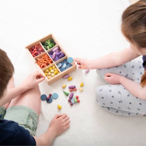 Piezas sueltas para mandalas con bandeja de 6 departamentos Commotion Mini mundos