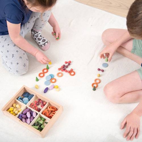 Piezas sueltas para mandalas con bandeja de 6 departamentos Commotion Mini mundos