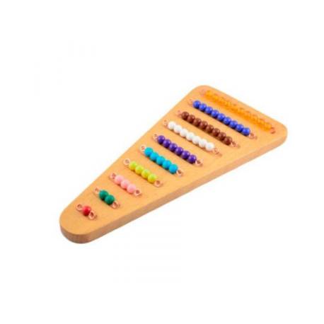 Base de madera para escalera de perlas 1-9 Montessori para todos Contar del 0 al 100