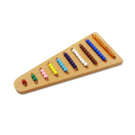 Base de madera surco escalera de perlas 1-9 Montessori para todos Contar del 0 al 100
