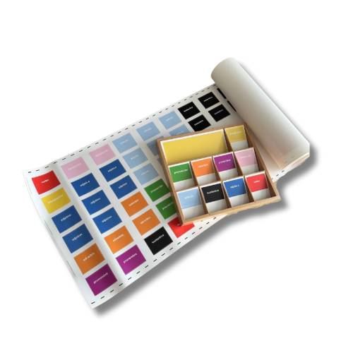 Adesivi Spagnolo per scatole Grammatica - Colori adattati