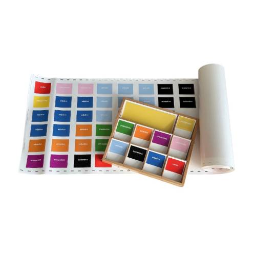 Adesivi Spagnolo per scatole Grammatica - Colori adattati