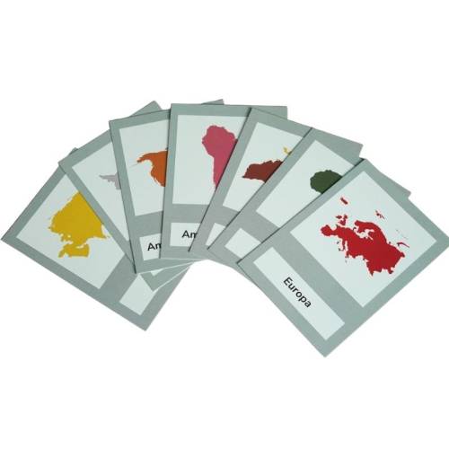 Tarjetas Continentes (ES)  Tarjetas Montessori