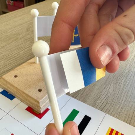 Banderas de Pegatina con soporte - Europa Montessori para todos Geografía 2