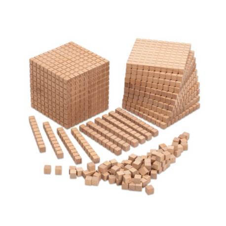 Base 10 en madera haya (100 uds) Montessori para todos Base 10