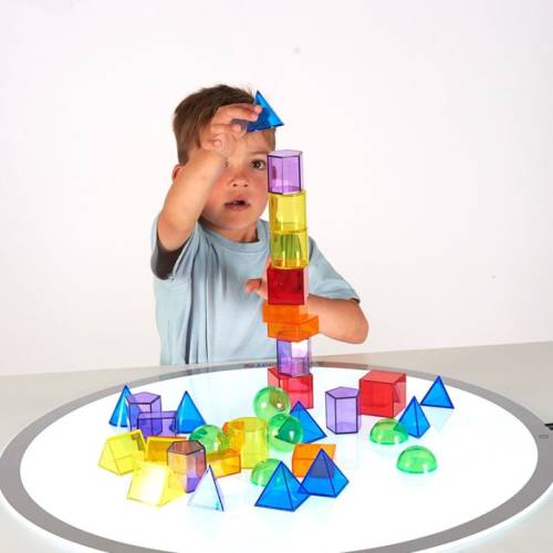 Sólidos geométricos translúcidos  Mesa de Luz