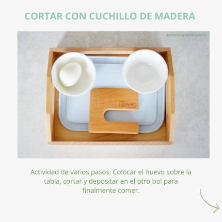 Cuchillo de madera Montessori  Utensilios de cocina