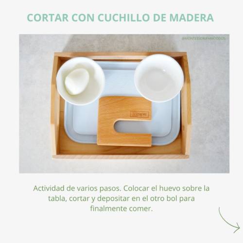 Cuchillo de madera Montessori  Utensilios de cocina