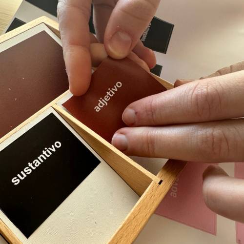 Pegatinas en Español para Cajas Gramaticales Montessori para todos Gramática y Sintaxis