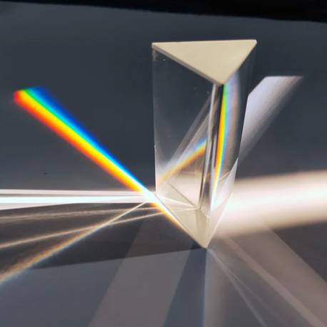 Prisma de vidrio (refracción de la luz)  Física y Experimentos