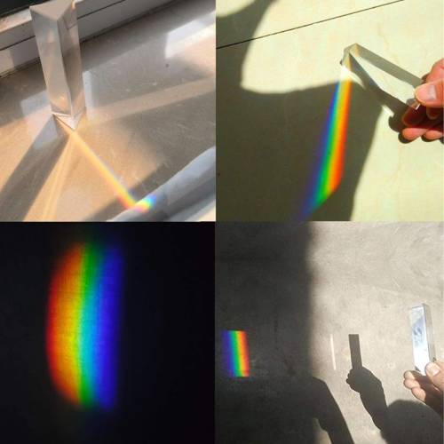 Prisma de vidrio (refracción de la luz)  Física y Experimentos