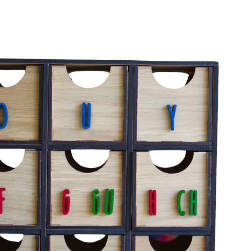 Caja de sonidos Montessori Minúscula + Mayúscula Made in Spain Preescritura