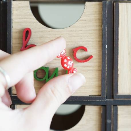 Caja de sonidos Montessori Minúscula + Mayúscula Made in Spain Preescritura