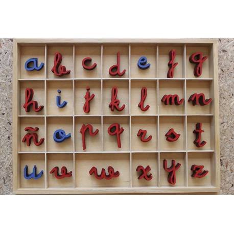 Abecedario móvil letra ligada con Ñ Montessori para todos Aprender a leer y escribir