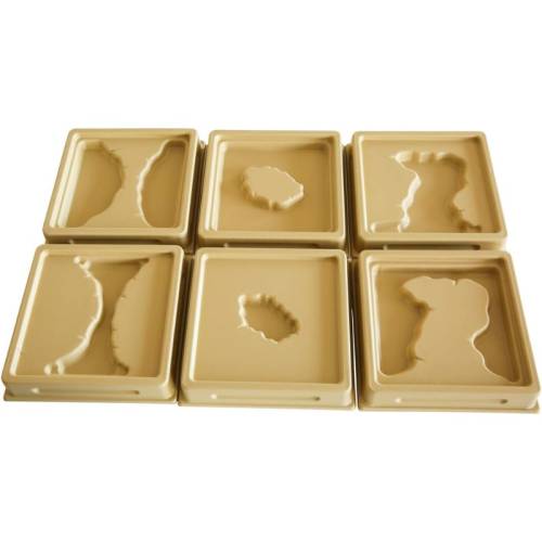 Bandejas de tierra y agua (pack 3) Montessori para todos Geografía