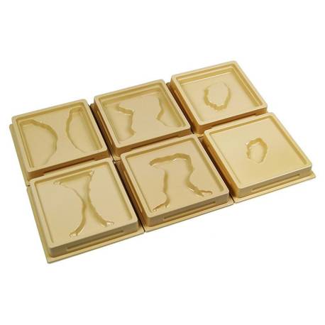 Bandejas de tierra y agua (pack 3) Montessori para todos Geografía