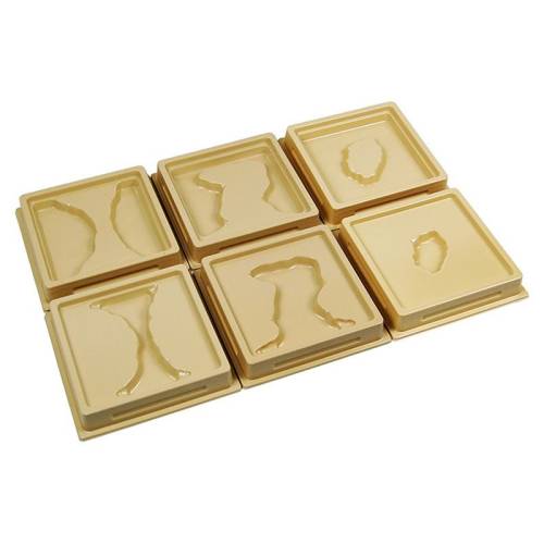 Bandejas de tierra y agua (pack 3) Montessori para todos Geografía