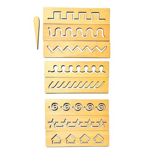 Plantillas de Trazado para Preescritura y grafomotricidad Montessori para todos Preescritura