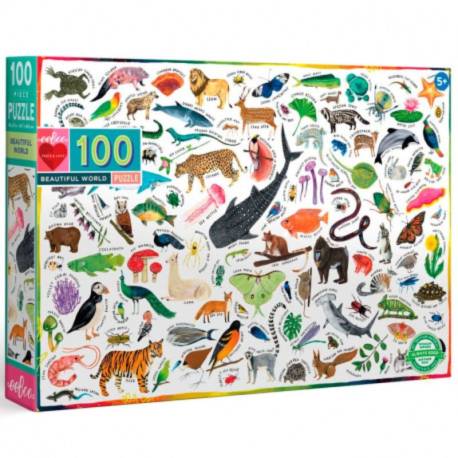 Puzzle del mundo animal (100 piezas)  Puzzles