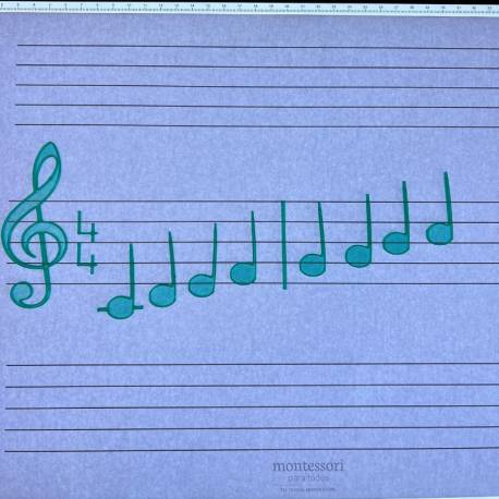 Notas musicales translúcidas Montessori para todos Música