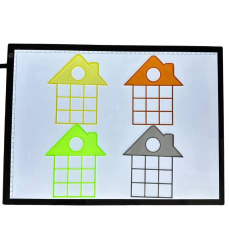 Casitas ABN translúcidas con números  Método de Cálculo ABN