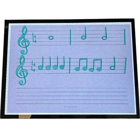 Notas musicales translúcidas Montessori para todos Música 2