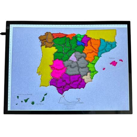 Puzzle Provincias de España para la mesa de luz Montessori para todos Geografía