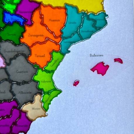 Puzzle Provincias de España para la mesa de luz