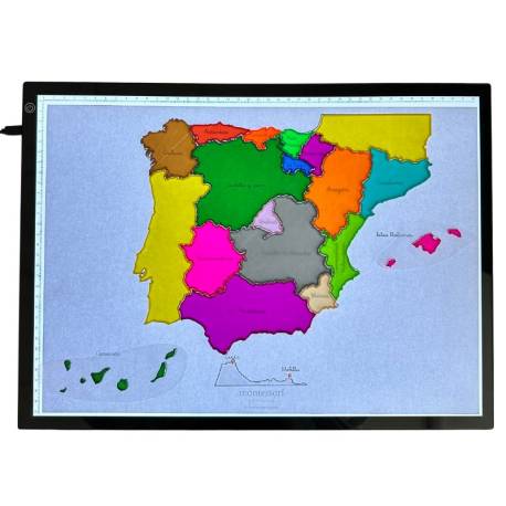 Puzzle CCAA de España para la mesa de luz Montessori para todos Geografía