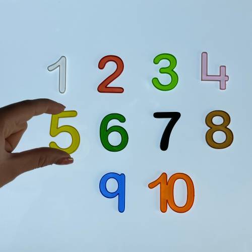 Números cuisinaire translúcidos  Regletas