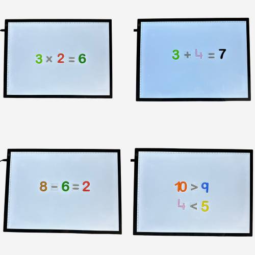 Números cuisinaire translúcidos  Regletas