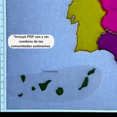 Puzzle CCAA de España para la mesa de luz Montessori para todos Geografía 2