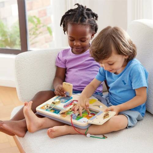 Tablero de cerraduras para niños Hape Toys Juguetes Sensoriales