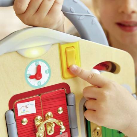 Tablero de cerraduras para niños Hape Toys Juguetes Sensoriales