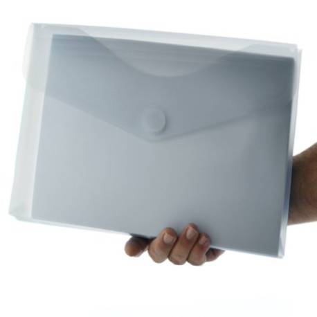 Sobre Velcro A4 con Fuelle Cristal  Papelería