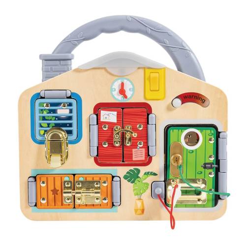 Tablero de cerraduras para niños Hape Toys Juguetes Sensoriales